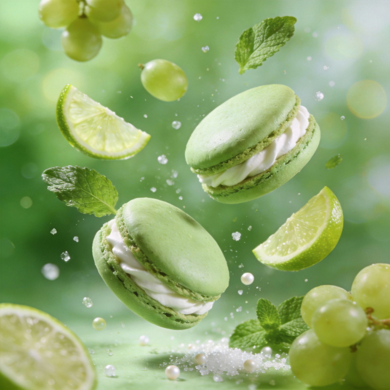 青柠薄荷马卡龙图片