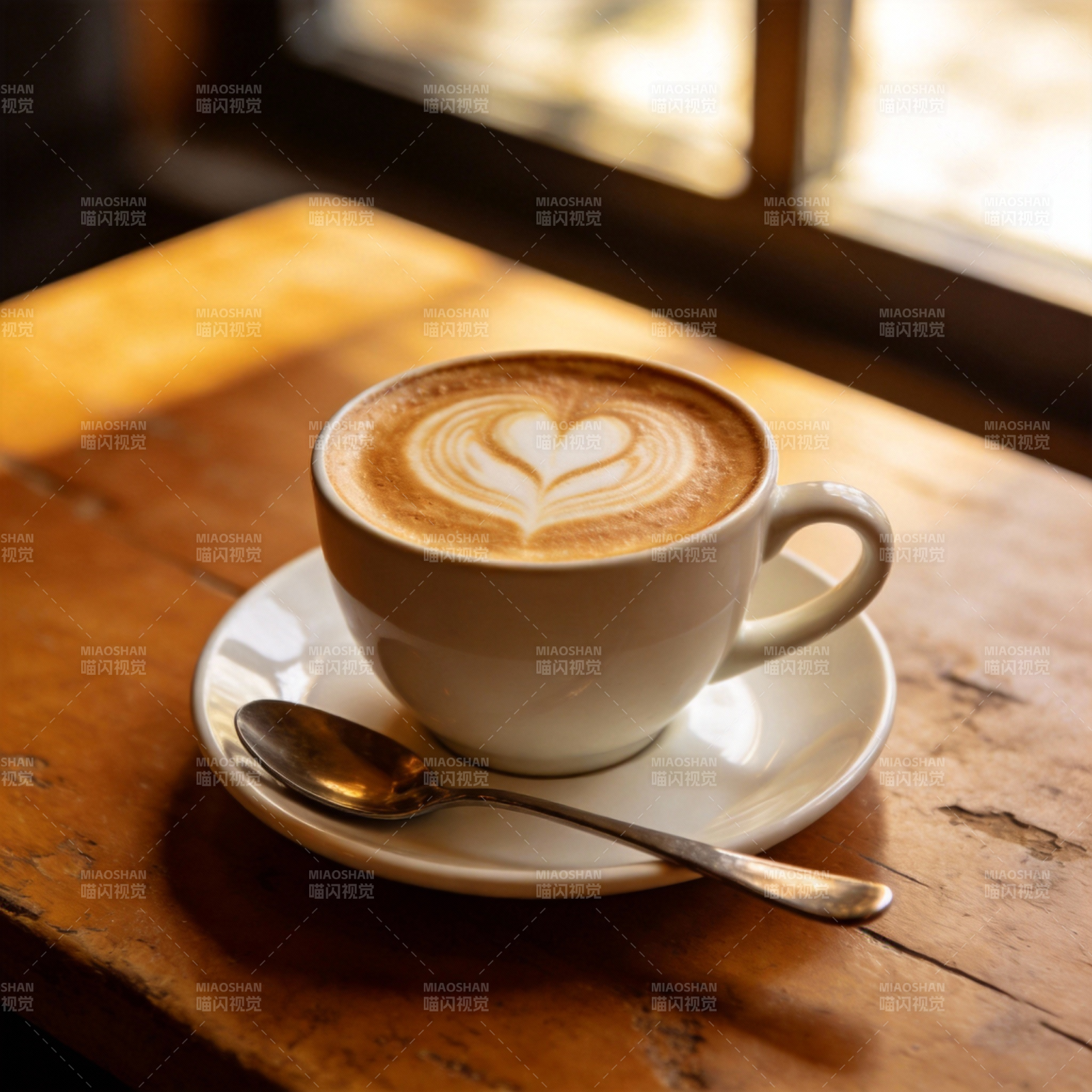 心形拉花咖啡图片