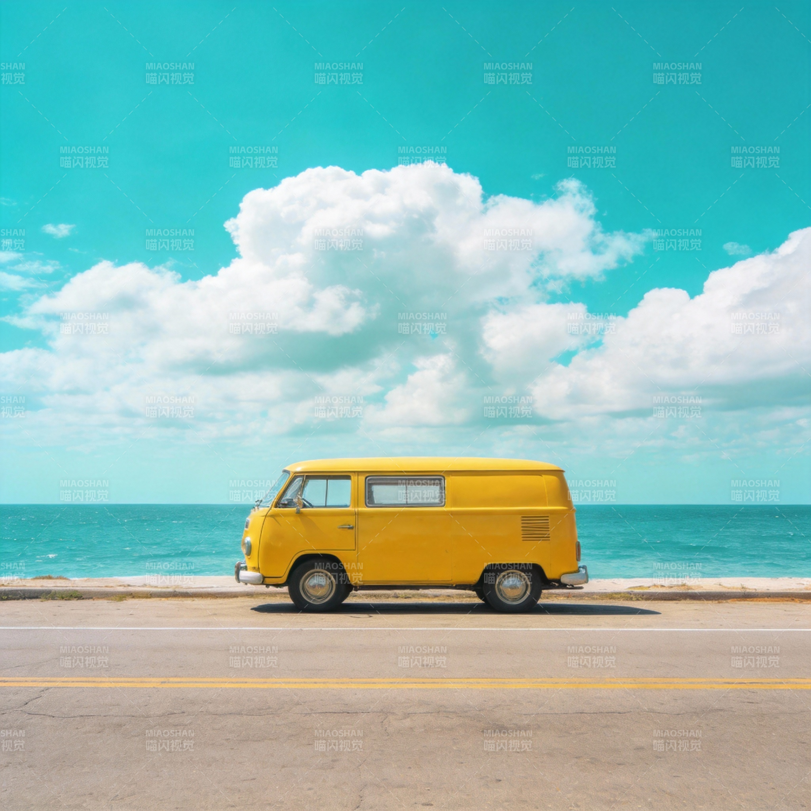 黄车海边行图片