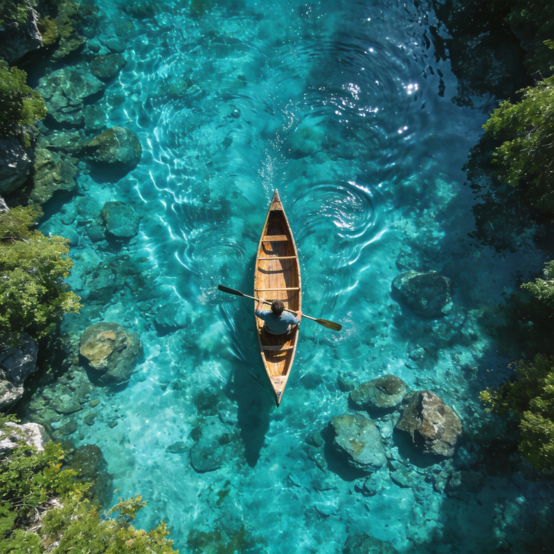 碧水独舟行图片