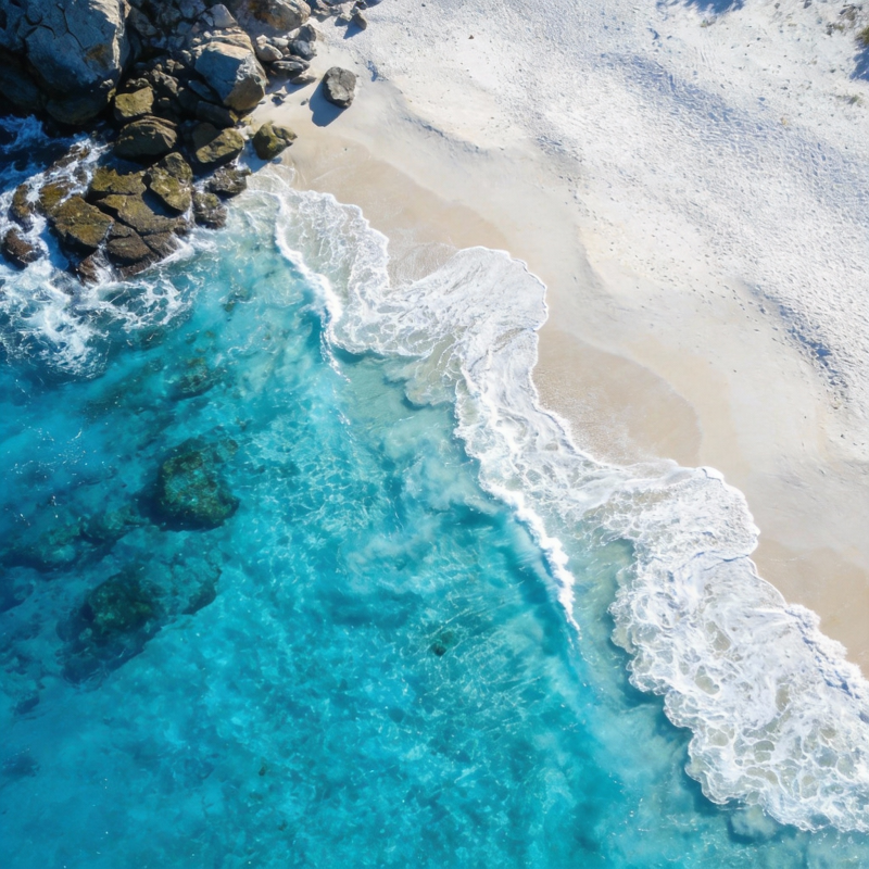 碧海白沙 浪花轻舞图片