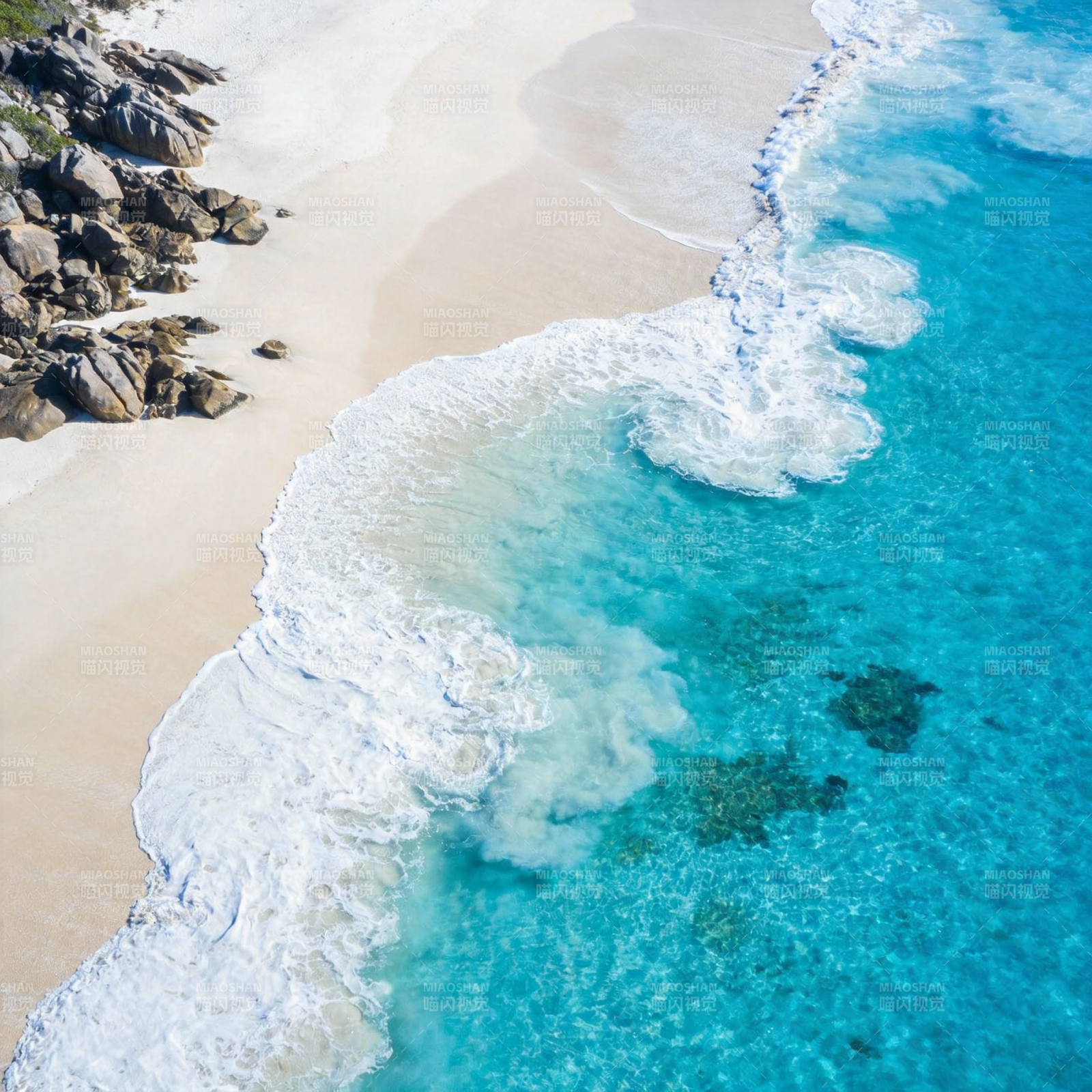 碧海白沙 浪花轻舞图片
