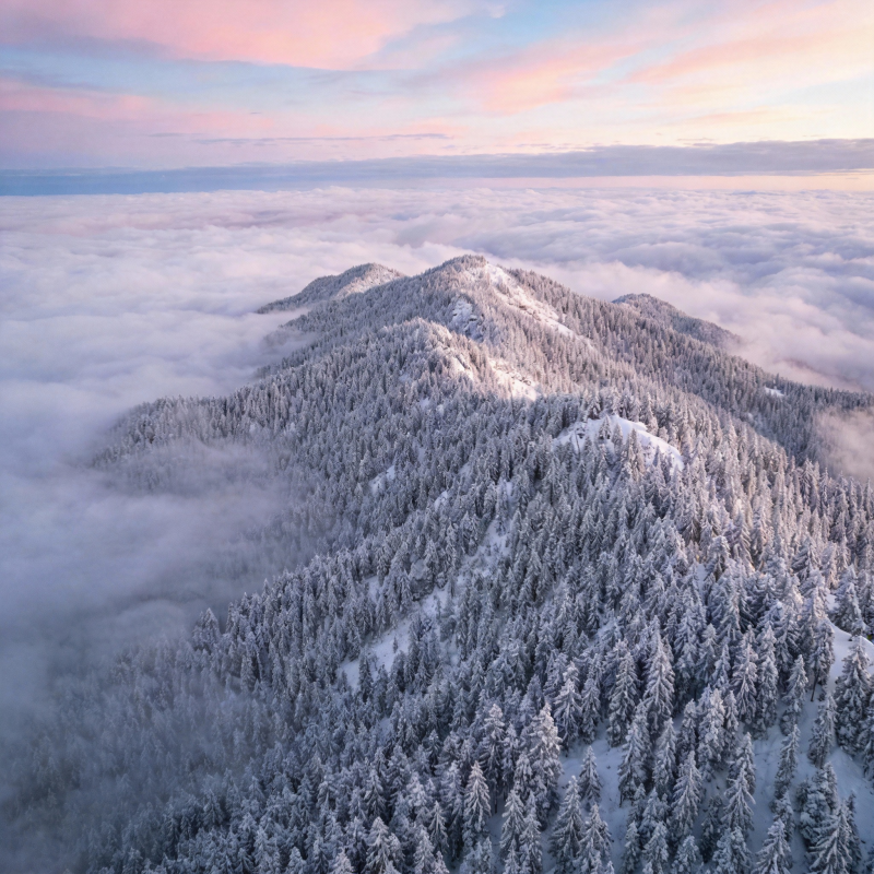 雪峰云海晨曦图片