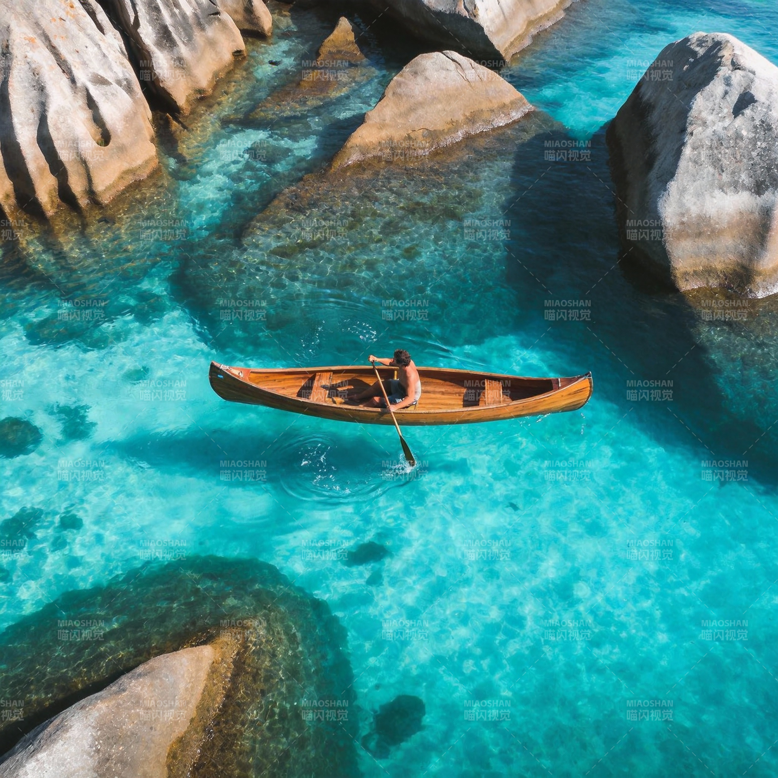 碧水独舟行图片