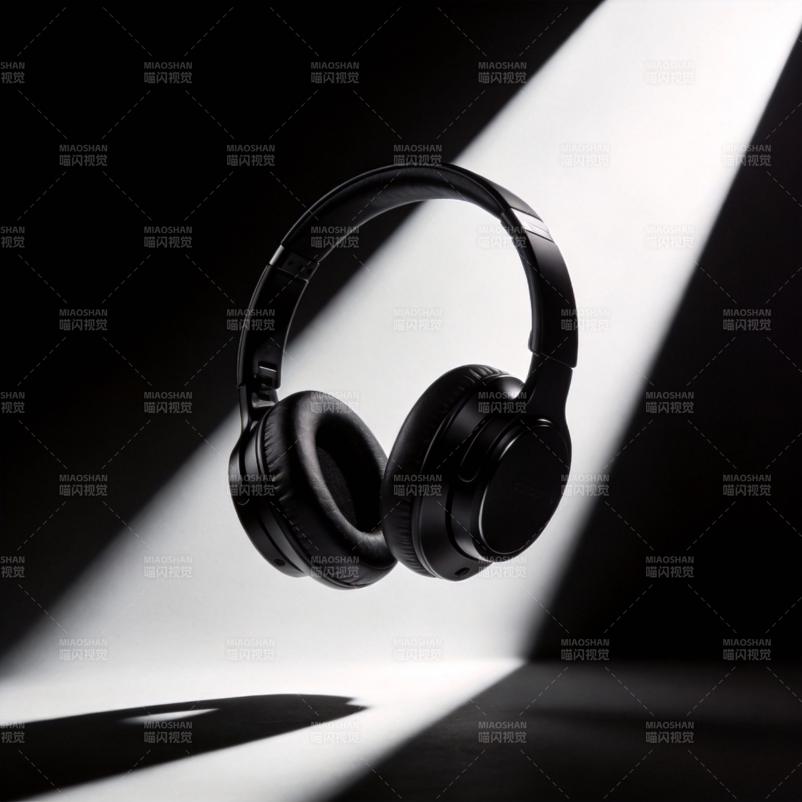 悬浮耳机 光影交错图片