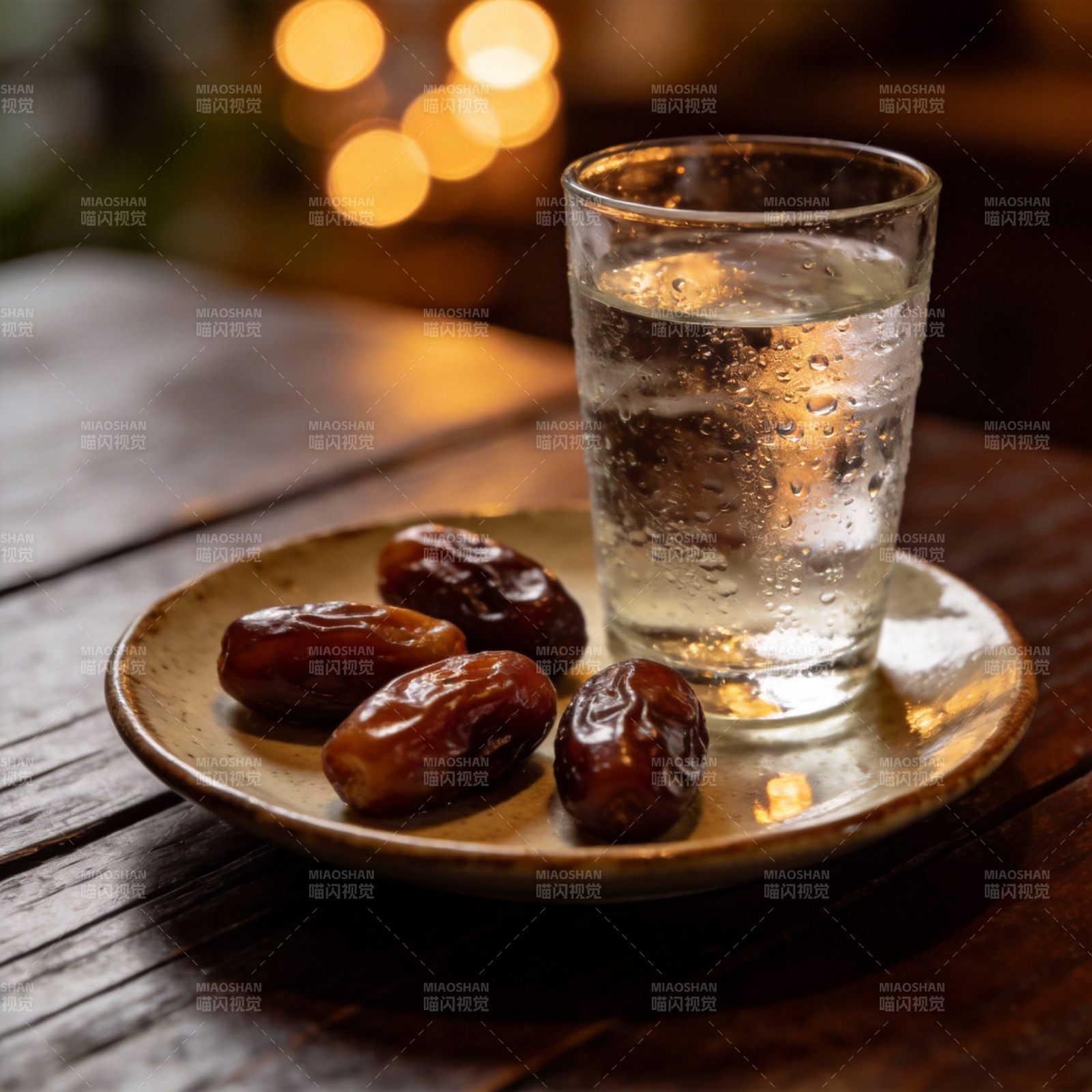 椰枣配水 静谧时光图片