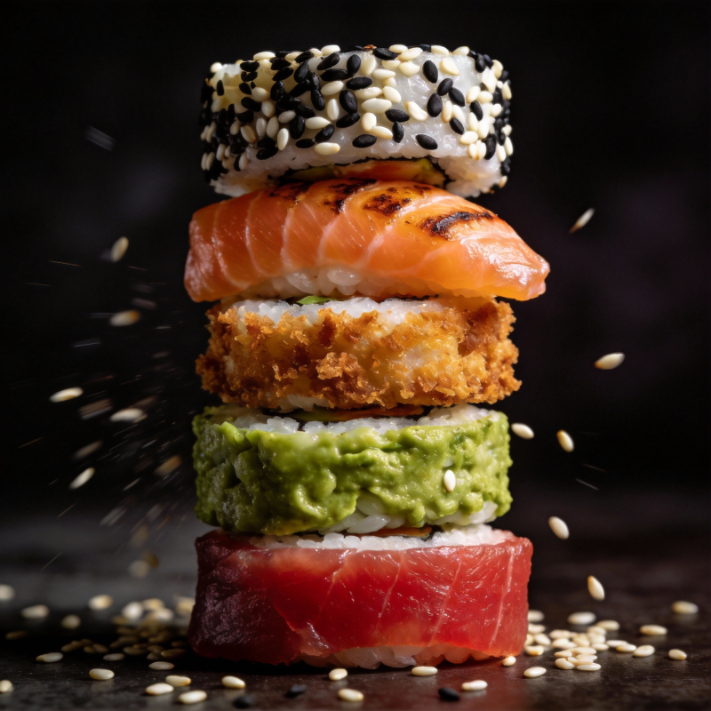 五层寿司塔图片