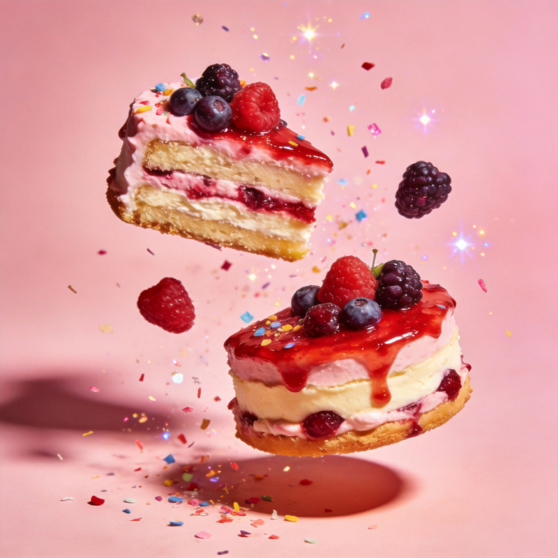蛋糕飞舞 甜蜜绽放图片