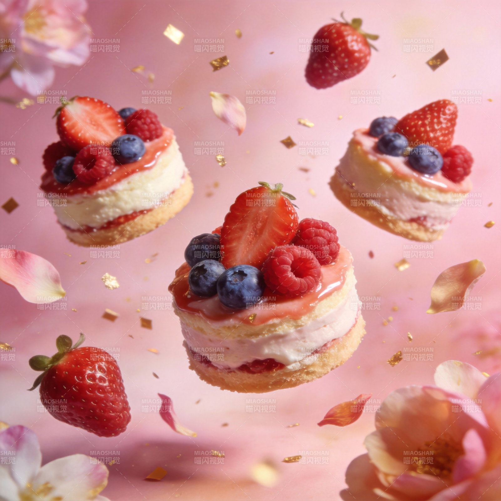 莓果飘香蛋糕图片