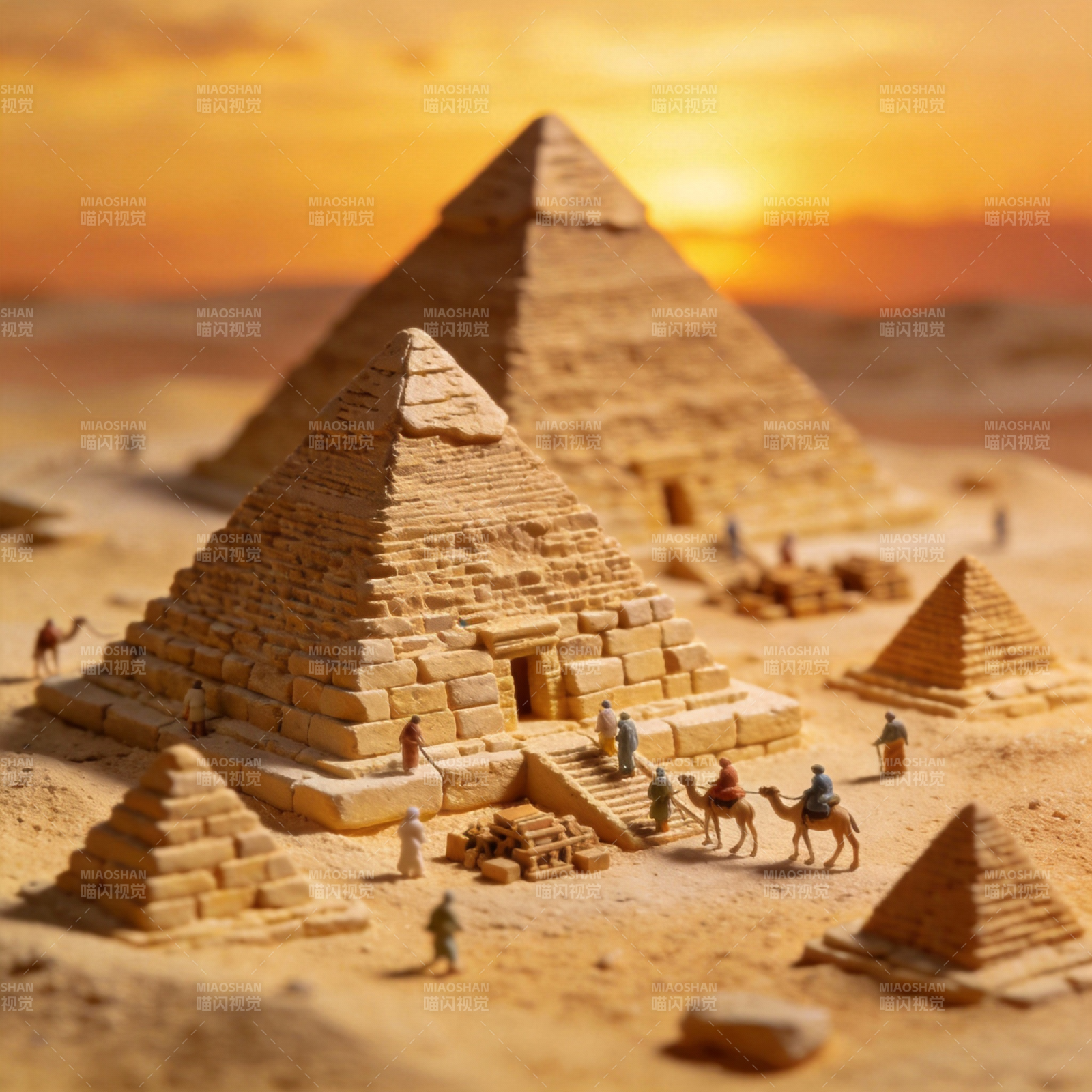 金字塔沙漠奇景图片