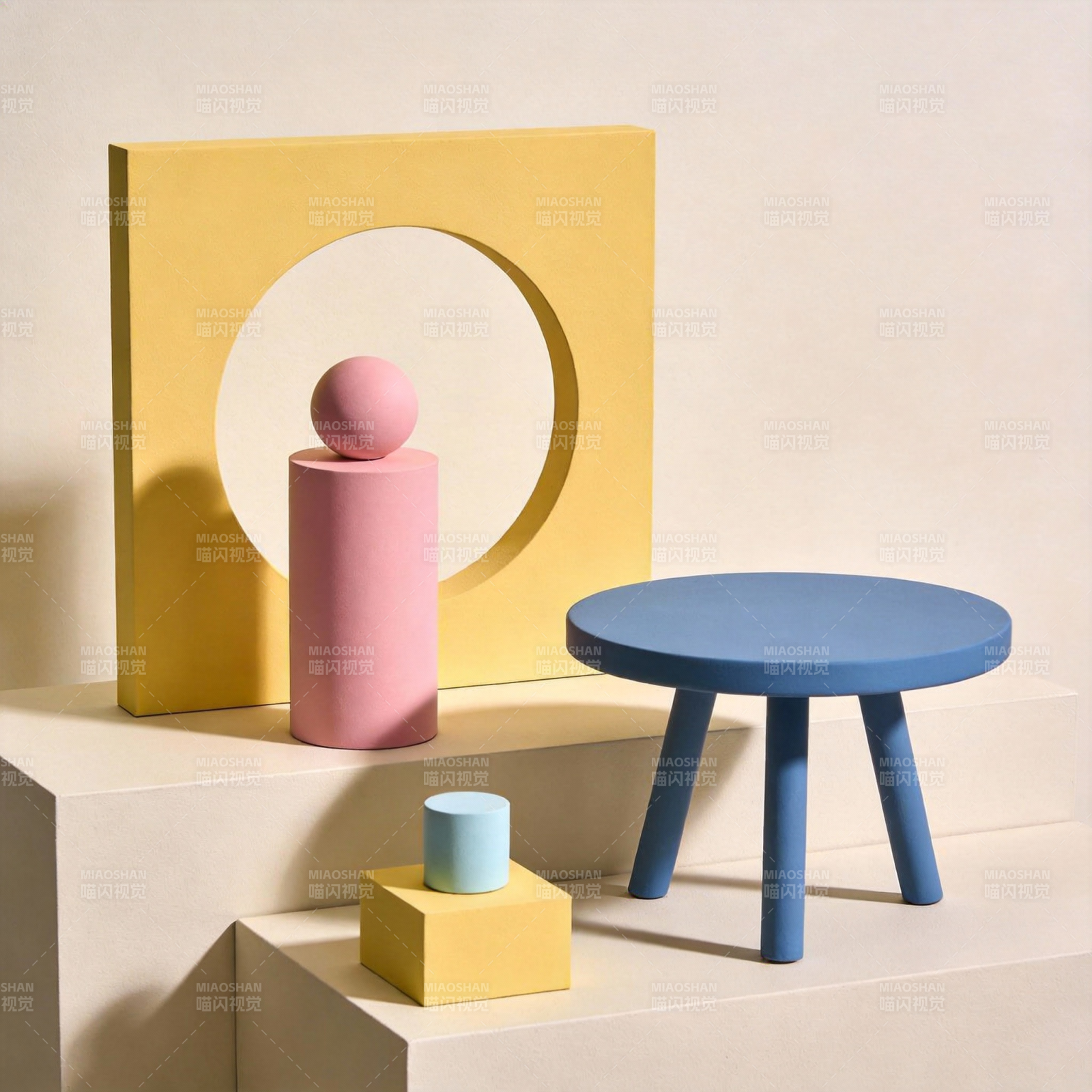 几何色彩静物图片