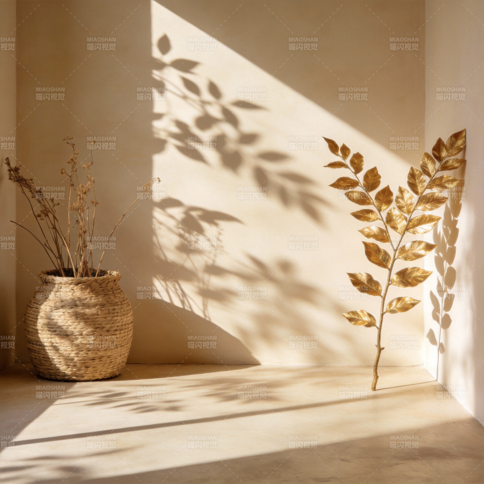 光影叶影静谧角图片