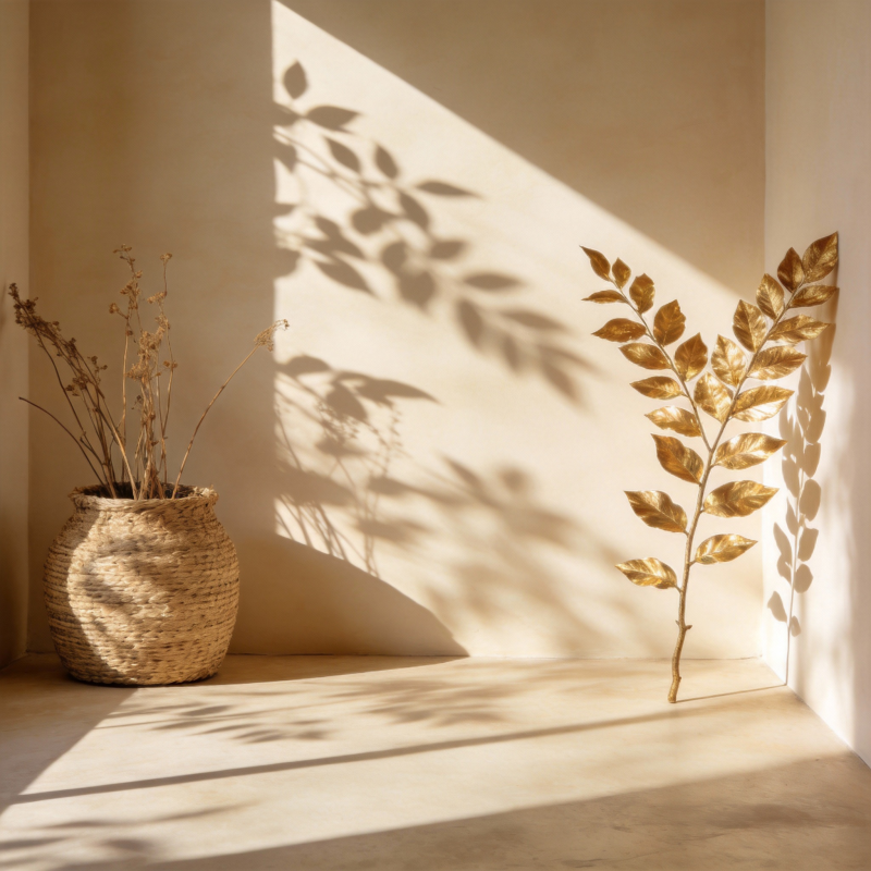 光影叶影静谧角图片