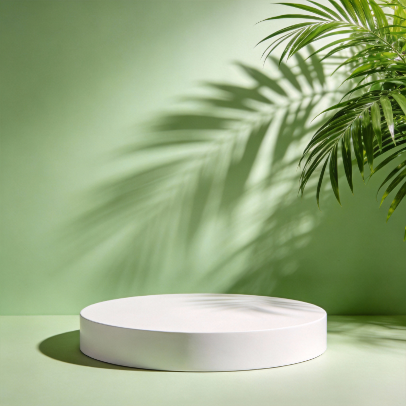 绿意盎然的展示台图片