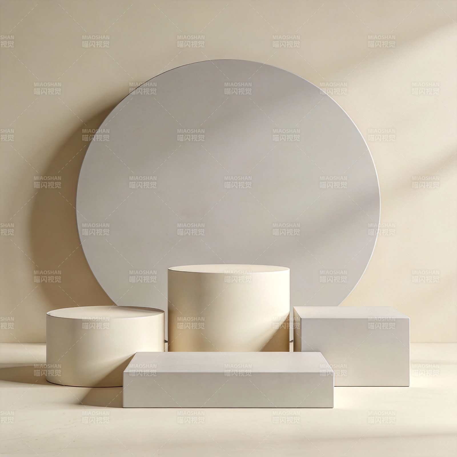 简约几何展示台图片