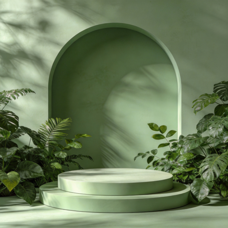 绿意盎然的舞台图片