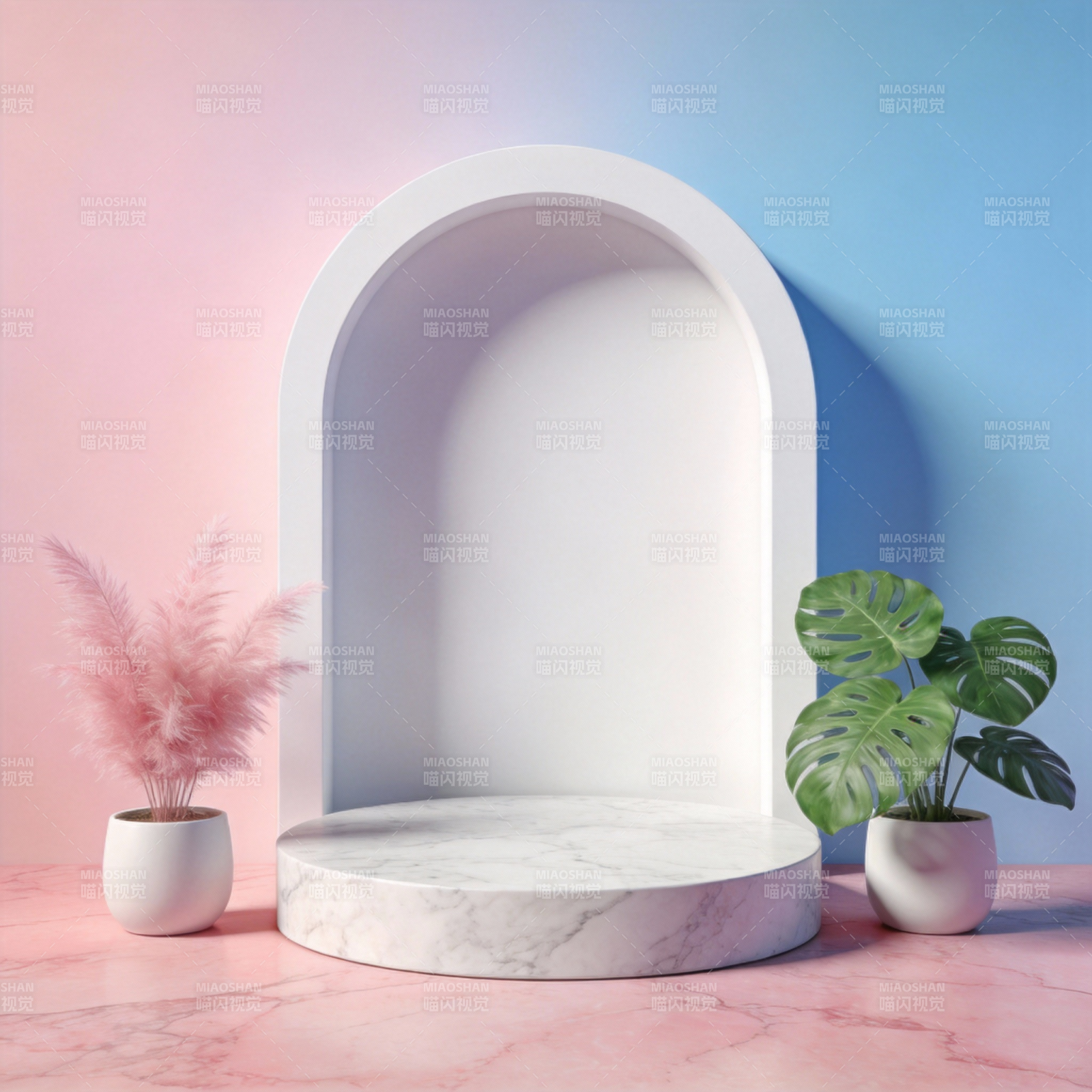 梦幻拱门绿植景图片