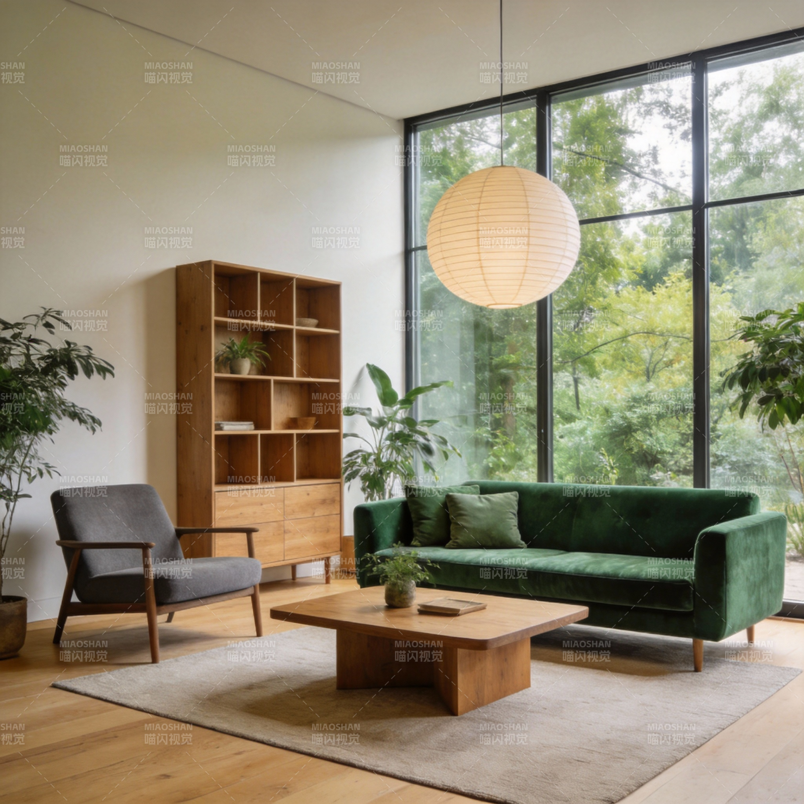 绿意盎然的客厅图片