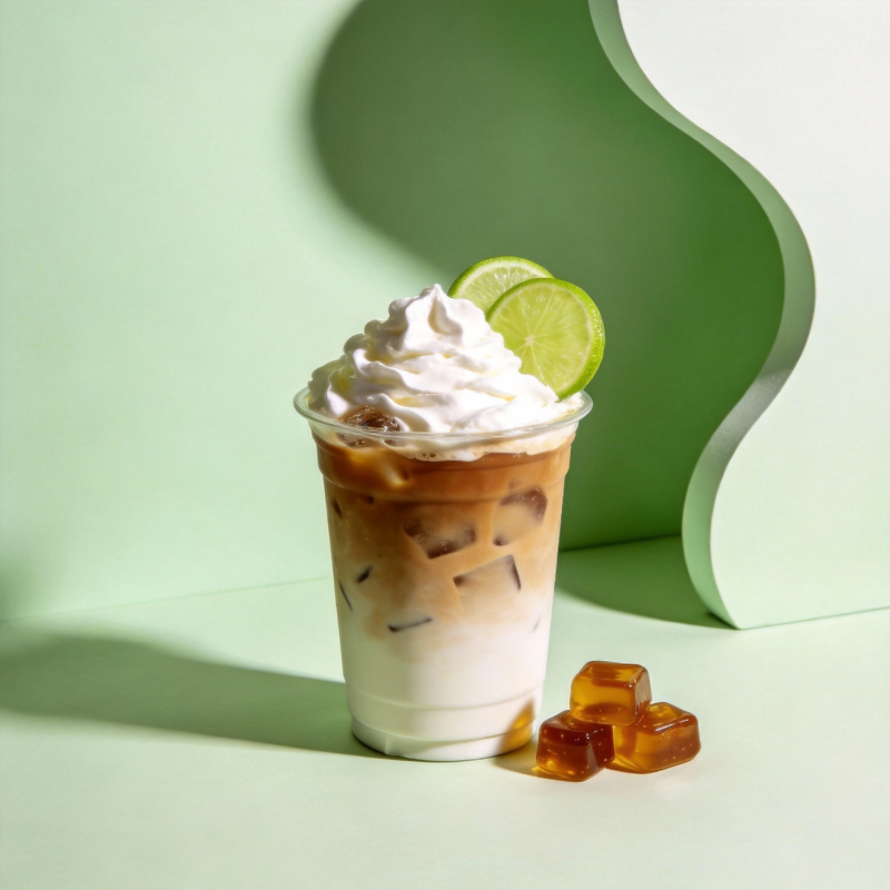 青柠奶油冰饮图片