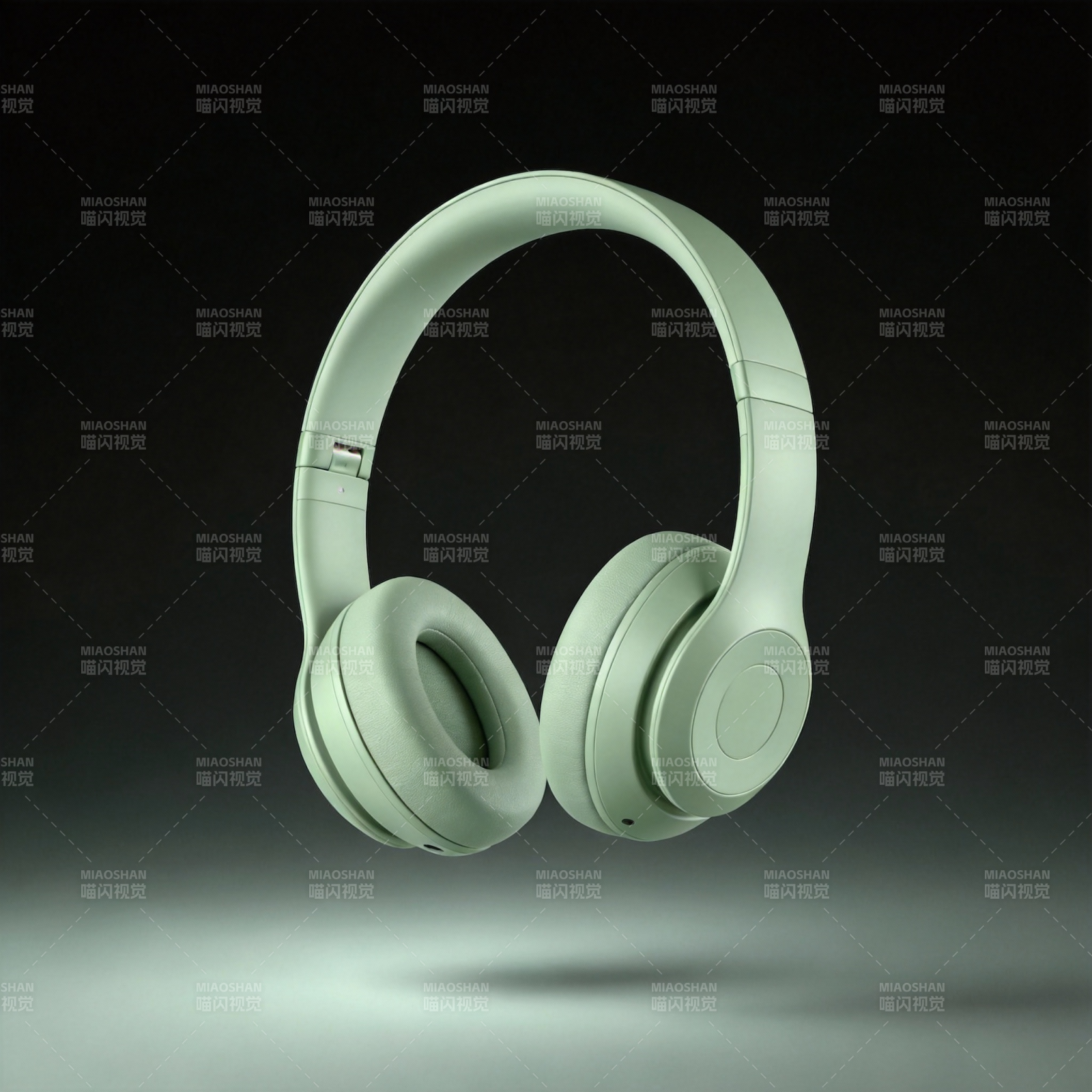 浅绿无线耳机图片