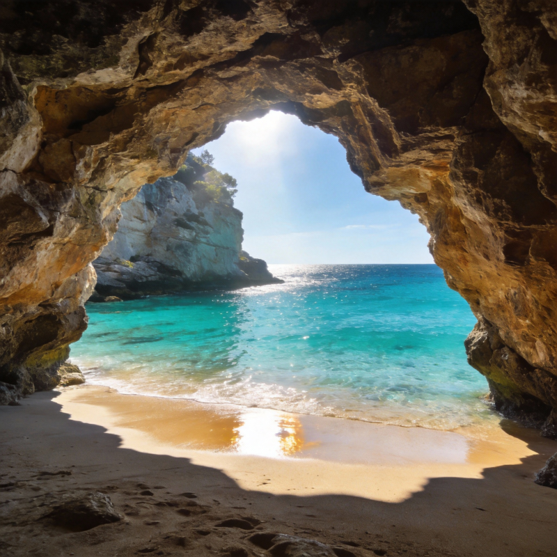 洞中碧海蓝天图片