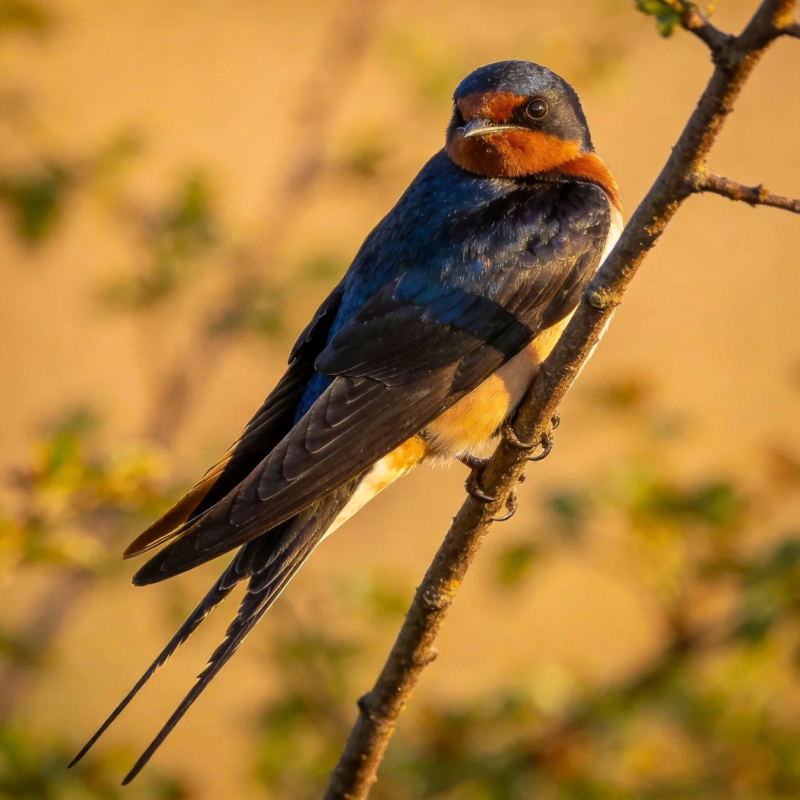 燕子栖枝 静谧自然图片