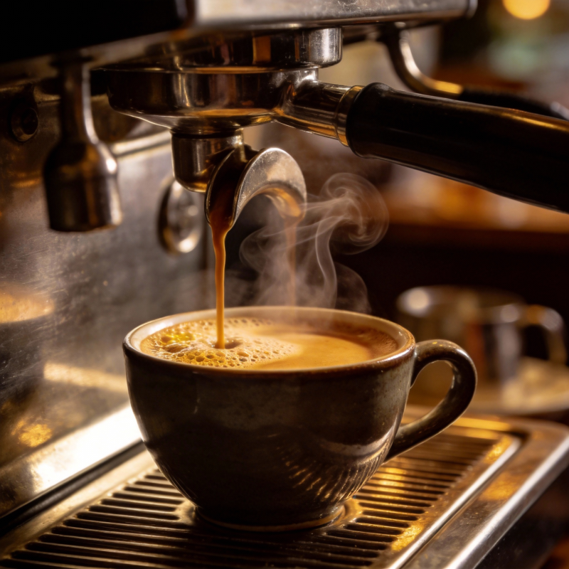 咖啡机萃取香浓咖啡图片