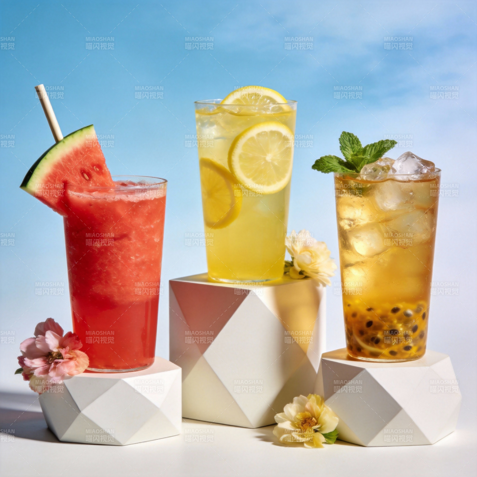 夏日缤纷饮品图片