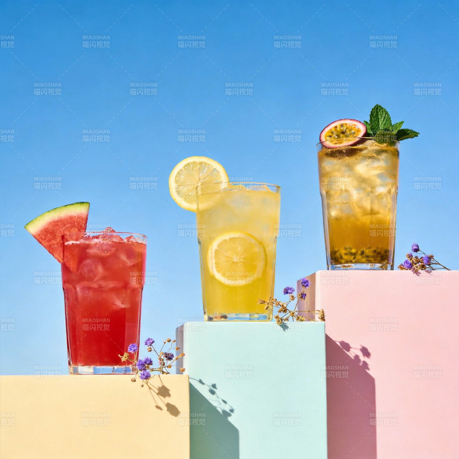 夏日缤纷饮品图片