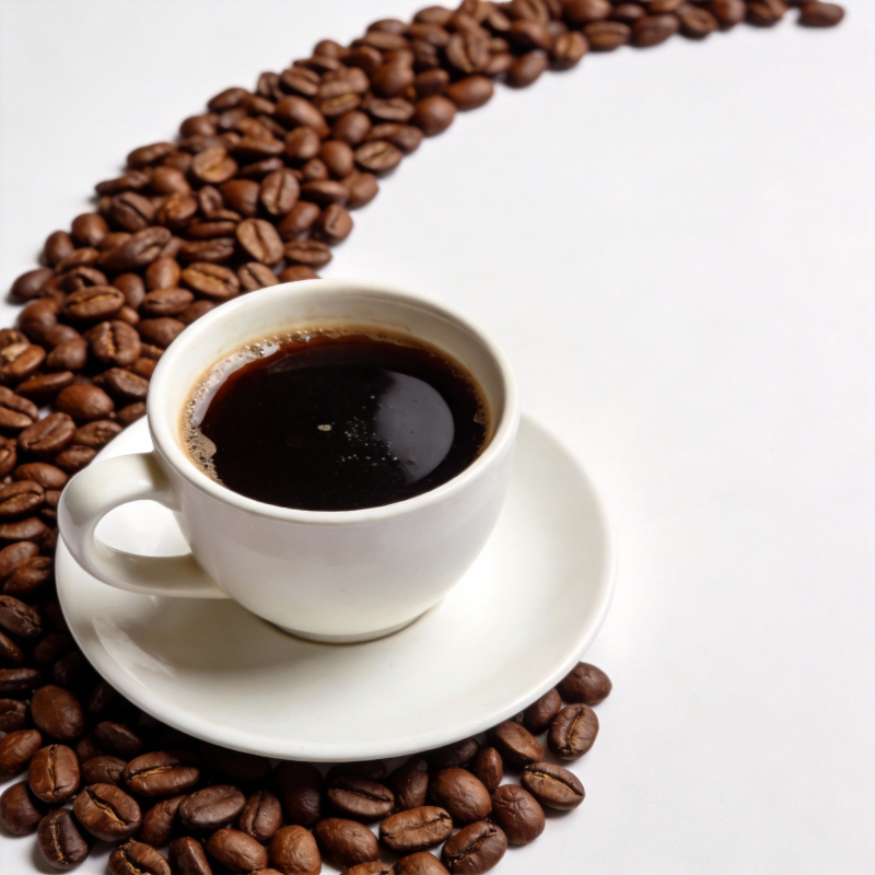 咖啡香浓 豆影环绕图片