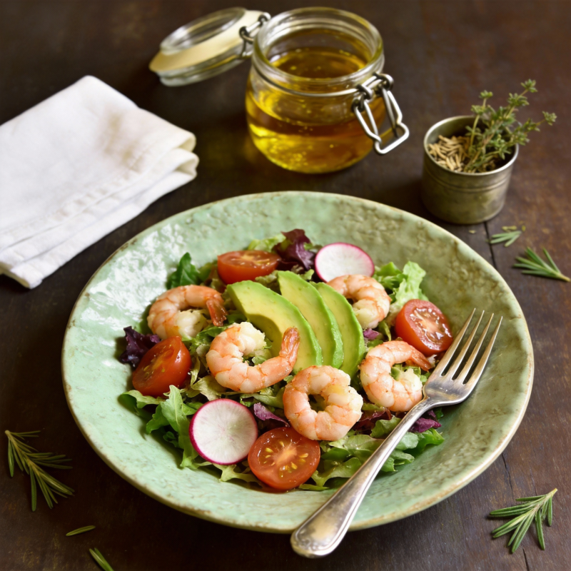 鲜虾牛油果沙拉图片