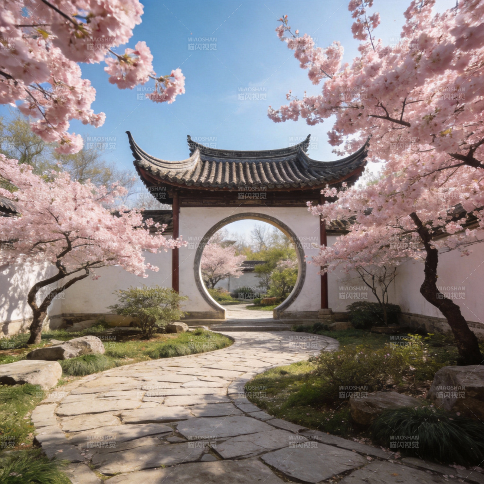 樱花映月门图片