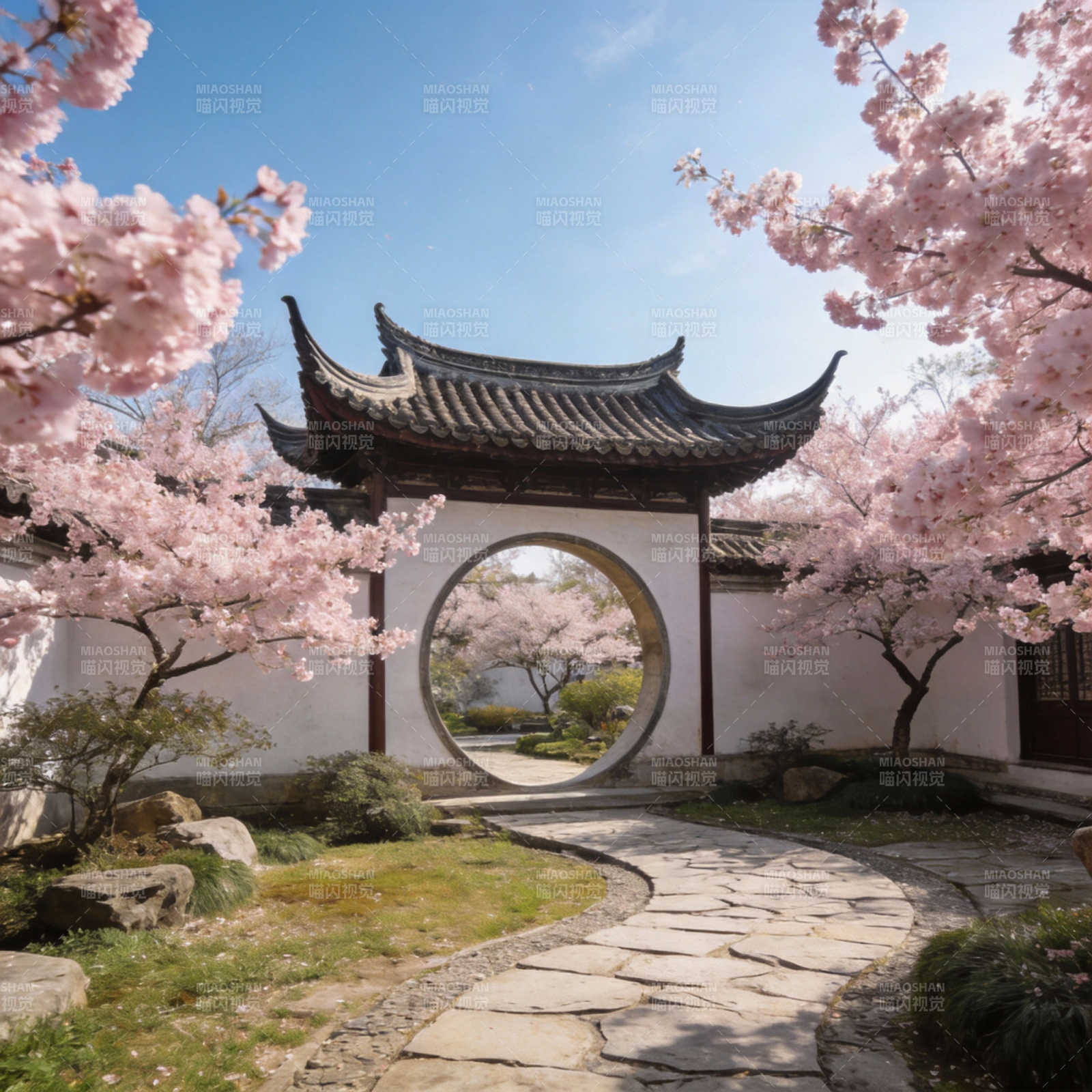 樱花映月门图片