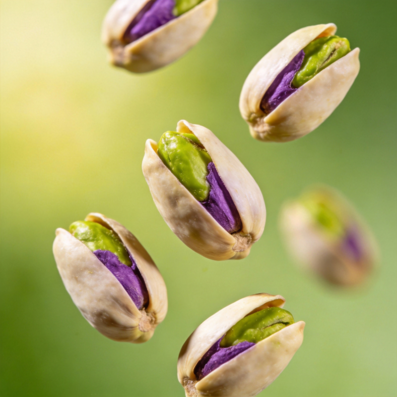 紫绿相间的开心果图片