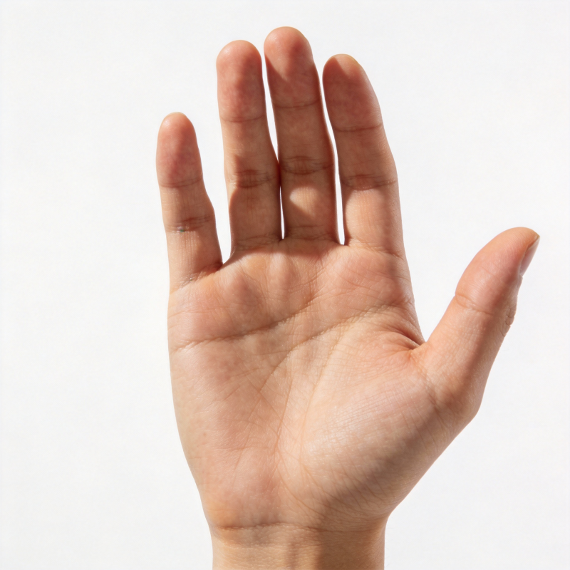 手掌摊开示五指图片