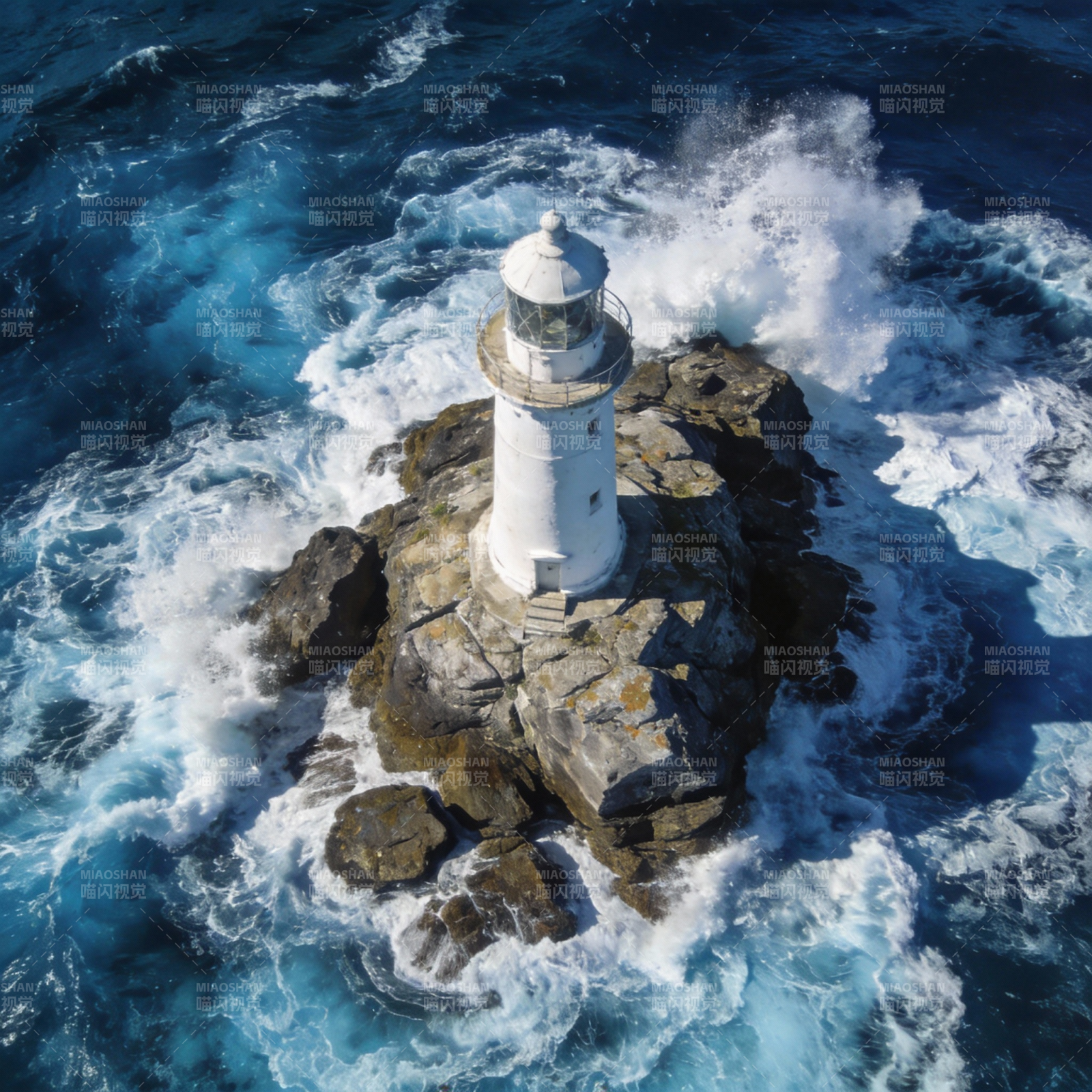灯塔屹立海岩图片