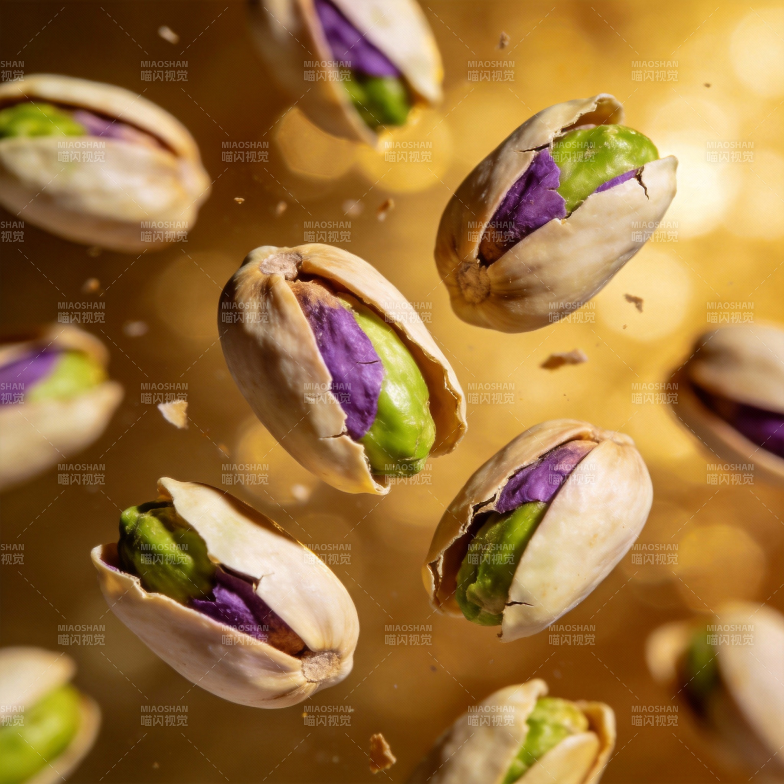 紫绿开心果飞舞图片