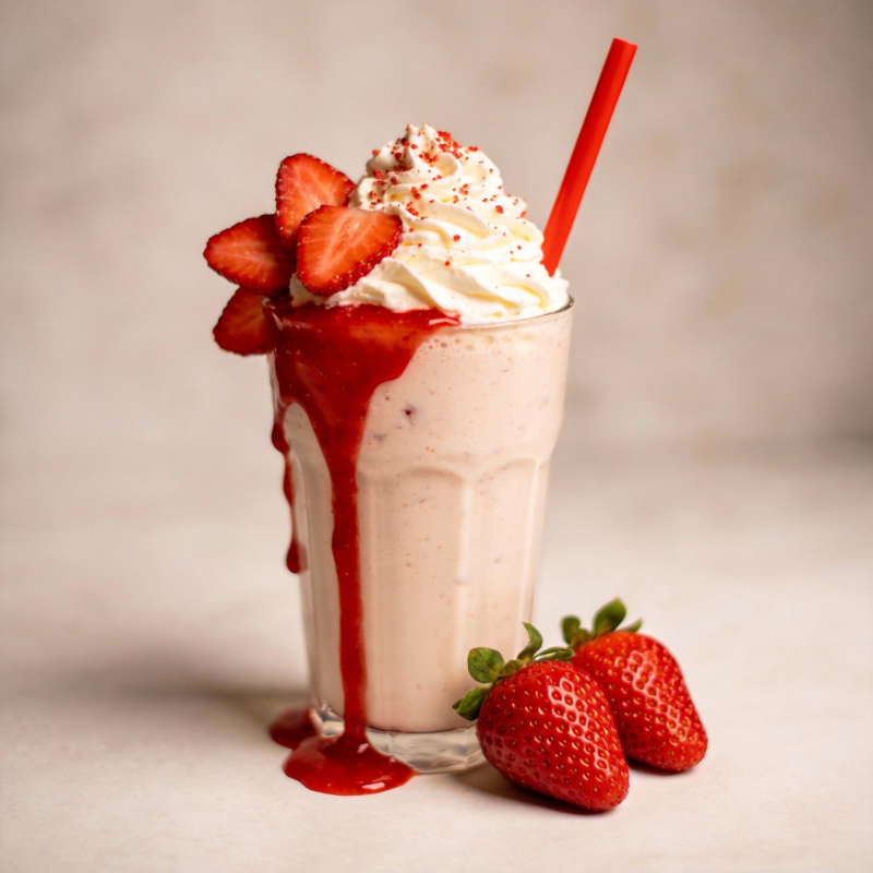 草莓奶昔 甜蜜诱惑图片