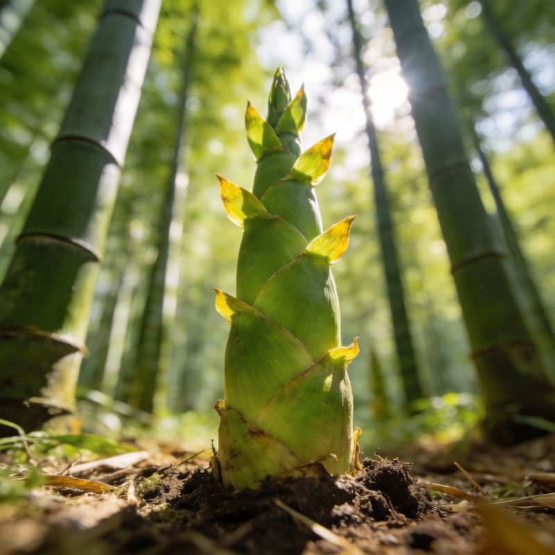 竹笋破土而出图片