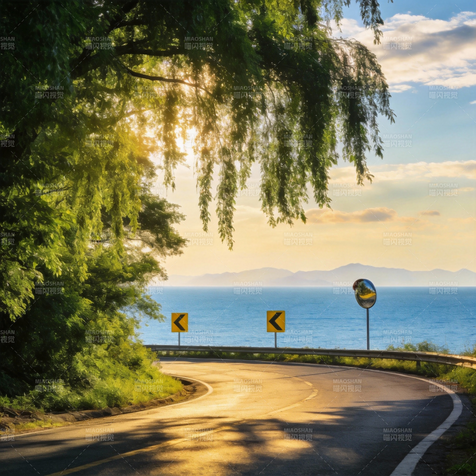 海岸公路晨曦图片