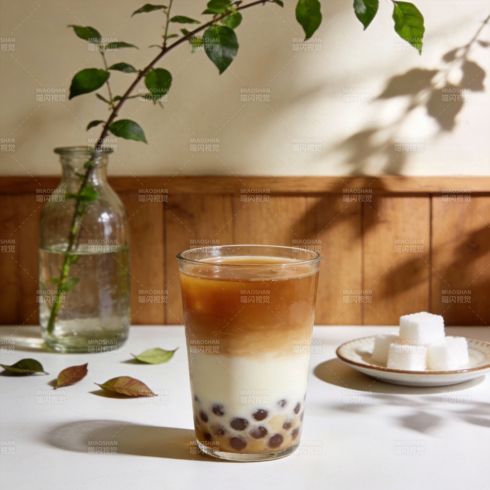 珍珠奶茶静物图图片