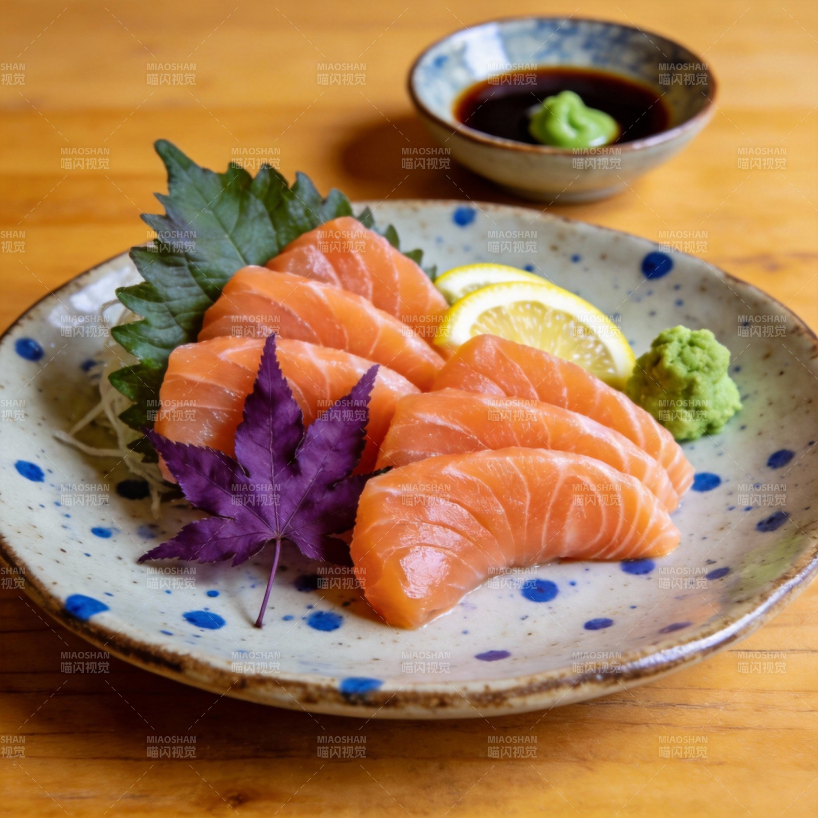 三文鱼刺身拼盘图片