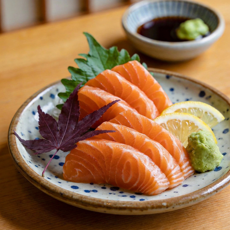 三文鱼刺身拼盘图片