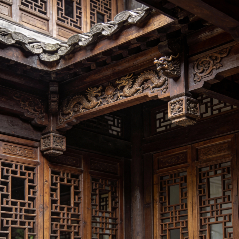 古建筑雕龙细节图片
