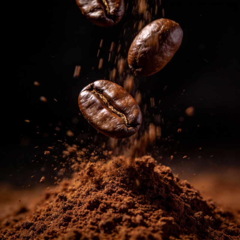 咖啡豆飞溅瞬间图片