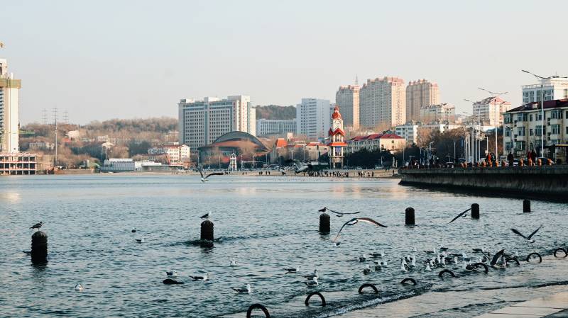 烟台海滨城市风光图片