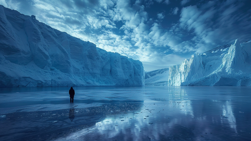 冰川孤影图片
