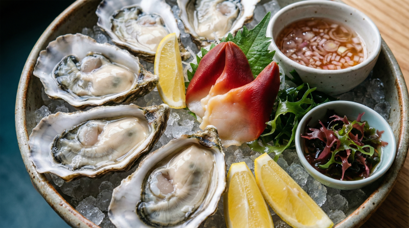 生蚝刺身拼盘图片