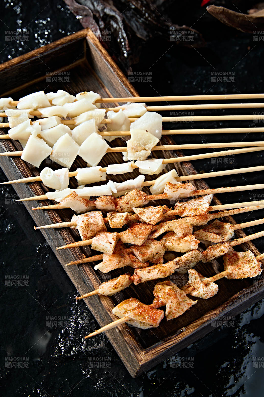 烧烤食材牛心管黄喉片图片