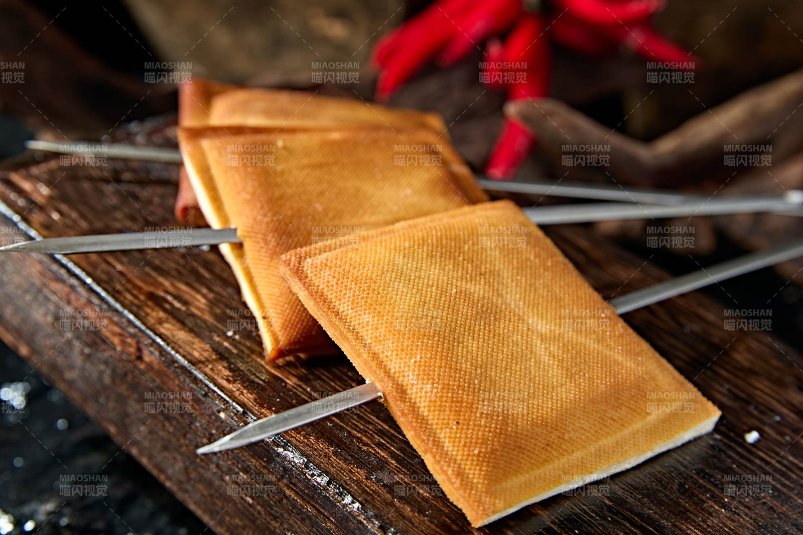 美味烧烤食材炭烤怀安熏豆干图片